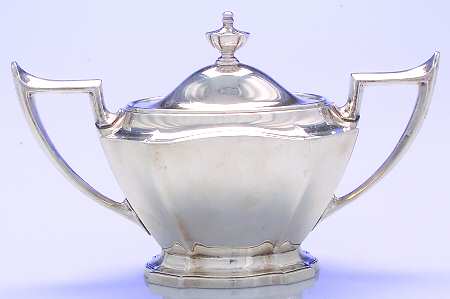 King Albert-Plain (Sterling, Hollowware) Sugar Bowl & Lid