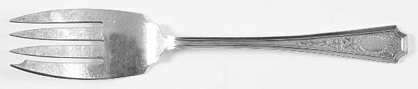 Fairfax-Engraved Z (Sterling) Large Solid Cold Meat Serving Fork