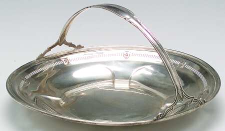 795 (Sterling, Hollowware) Sterling Sandwich Plate with Handle