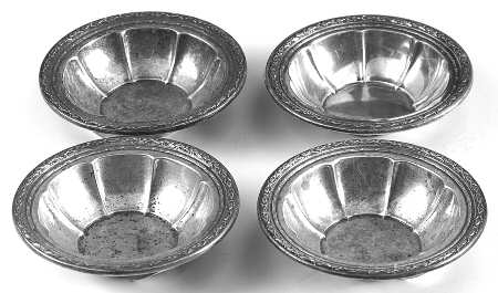 4666-78 (Sterling, Hollowware) Nut Dish - Set of 4