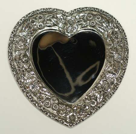 Repousse (Sterling, Hollowware) Heart Shape Pin Tray