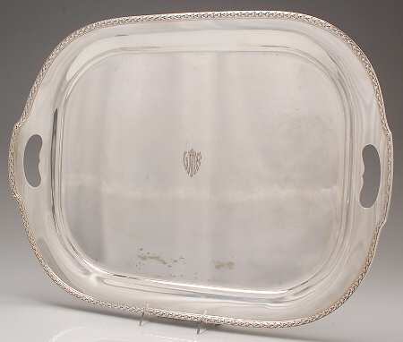 Marie Antoinette-Chased (Sterling, Hollowware) Large Waiter Tray