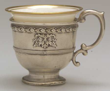 Marie Antoinette-Chased (Sterling, Hollowware) Demitasse Cup with Liner