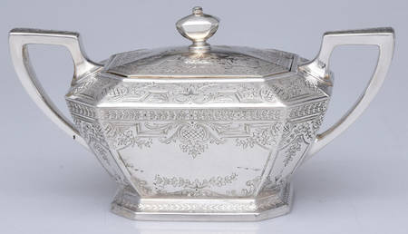 Fairfax-Engraved X (Sterling, Hollowware) Sugar Bowl & Lid