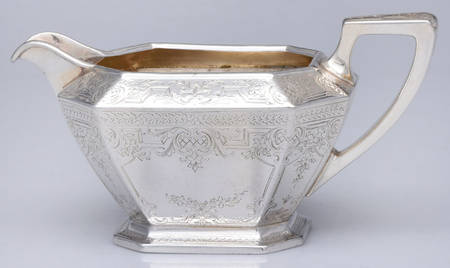 Fairfax-Engraved X (Sterling, Hollowware) Creamer