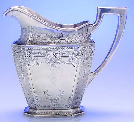 Fairfax-Engraved X (Sterling, Hollowware) Sterling Water Pitcher