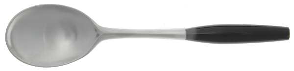 Kongo-Black (Stainless, Bright Gloss Handle) Salad Servng Spoon with Stainless Bowl