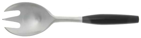 Kongo-Black (Stainless, Bright Gloss Handle) Solid Serving Fork