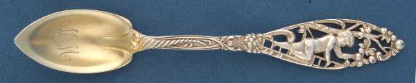 Labors of Cupid (Sterling, 1900, Monogram) Melon Spoon