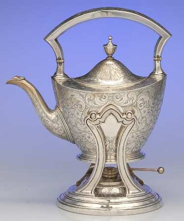 5E (Sterling, Hollowware) Kettle, Stand & Burner