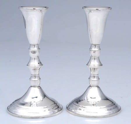 Sterling Candlesticks Pair of 6" Weighted Candlesticks