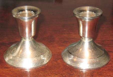 Sterling Candlesticks Weighted Candleholder
