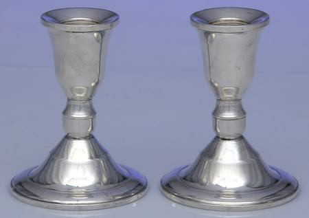 Sterling Candlesticks Pair of Weighted Candleholders