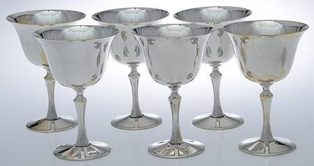 DUI1 (Sliverplate, Hollowware) (Set of 6) Wine Goblet