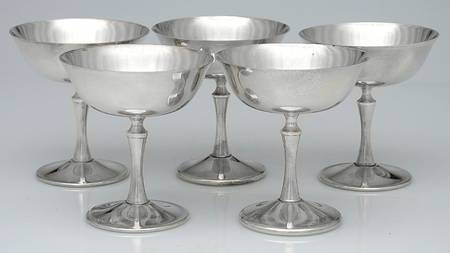DUI1 (Sliverplate, Hollowware) Weighted Champagne/Sherbet - Set of 5