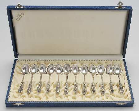 Tele (Sterling) (Set of 12) Demitasse Spoon with Case