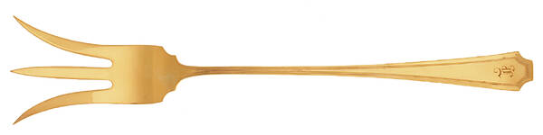 Fairfax-Gold Vermeil (Sterling) Large Lettuce Serving Fork