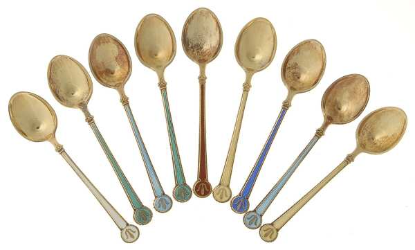 Sterling Flatware (Set of 9) Demitasse Spoon