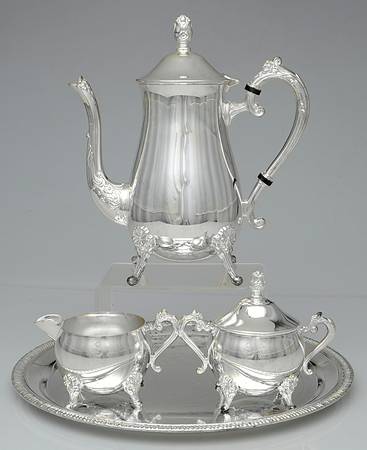 Decorators Choice (Silverplate, Hollowware) (4 Pc) Coffee Set (PCP, PCR, PSU, RT12)