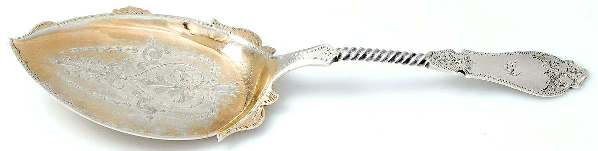 DUH24 (Coin) Large Solid Ice Cream Server, Bright Cut
