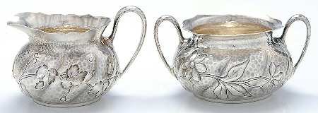 194 (Sterling, Hollowware) Creamer & Open Sugar Set