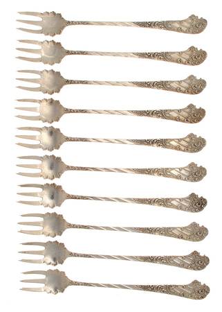 DHS28 (Sterling) Cocktail/Seafood Fork - Set of 10
