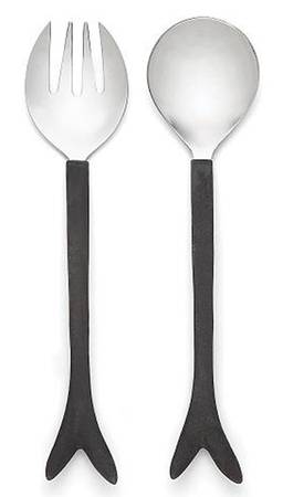 Moby (Aluminum, Hollowware) (2 Pc) Solid Salad Set