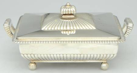 118 (Sterling, Hollowware) 8" Square Covered Vegetable