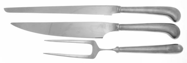 Concord Bridge (Stainless) (3pc) Carving Set w/Case(Ham & Carving Knife&Fork)