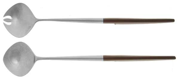 EKS10 (STAINLESS) (2 Pc) Solid Salad Set