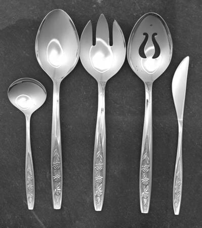 Rose Cotillion (Stainless) 5 Piece Hostess Set