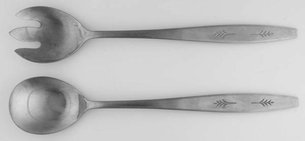 EKS21 (STAINLESS) (2 Pc) Solid Salad Set by Ekco Silver