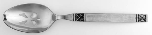 Gemini (Stainless, Scrolls) Pierced Tablespoon (Serving Spoon)
