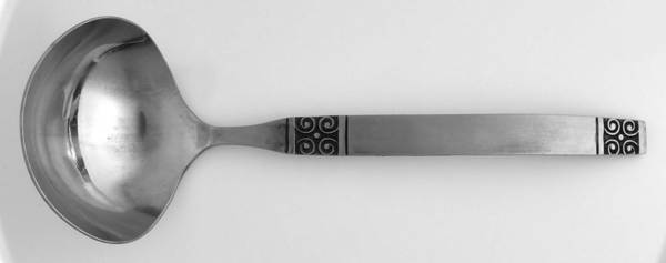 Gemini (Stainless, Scrolls) Solid Gravy Ladle