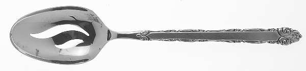 Mary Ellen (Stainless) Pierced Tablespoon (Serving Spoon) by Ekco Silver