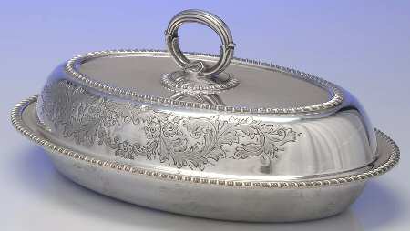 Silverplate Hollowware Double Vegetable Bowl