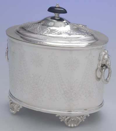Silverplate Hollowware Biscuit Box with Hinged Lid