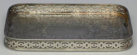 Silverplate Hollowware Sterling Card Tray