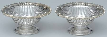 Silverplate Hollowware Nut Dish - Set of 2