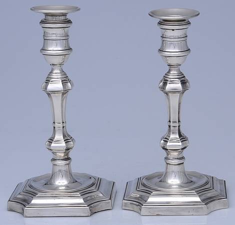 Silverplate Hollowware Pair of Candlesticks