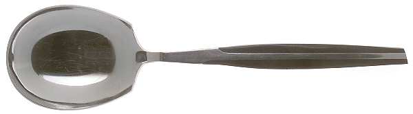 ELD2-BLACK (STAINLESS) Solid Smooth Casserole Spoon