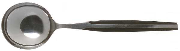 ELD2-BLACK (STAINLESS) Round Bowl Soup Spoon (Gumbo)