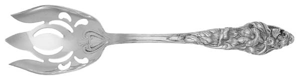 ESH1 (Silverplate) Solid Salad Serving Fork