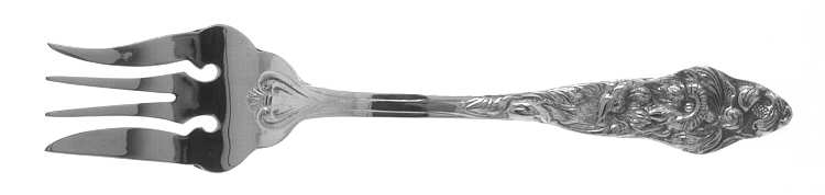 ESH1 (Silverplate) Large Solid Cold Meat Serving Fork
