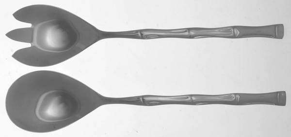 Bamboo (Stainless) (2 Pc) Solid Salad Set