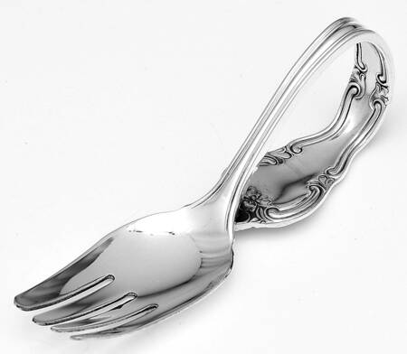 American Classic (Sterling, 1944) Baby Fork with Curved Handle HC
