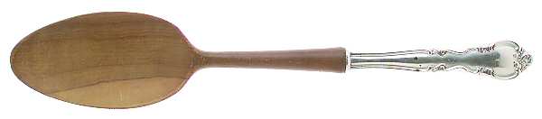 American Classic (Sterling, 1944) Salad Serving Spoon with Wooden Bowl