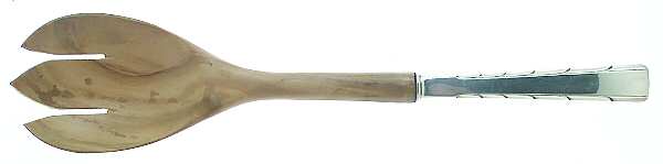 Horizon (Sterling, 1944) Salad Serving Fork with Wooden Prongs