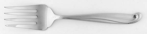 Princess Jan (Stainless) Medium Solid Cold Meat Serving Fork