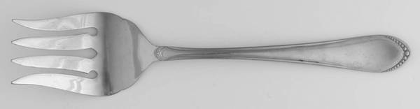 EXF6 (STAINLESS) Medium Solid Cold Meat Serving Fork